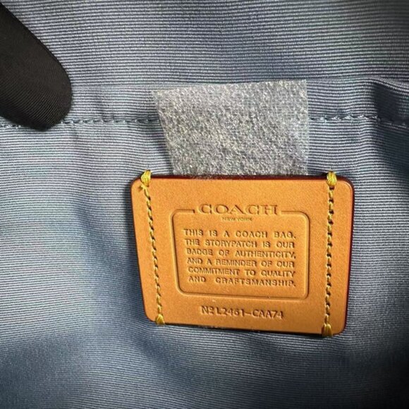 Coach Jamie Camera Bag In Signature Denim & Leather With Cherry Charm - Picture 11 of 12